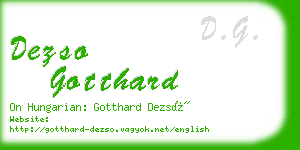 dezso gotthard business card